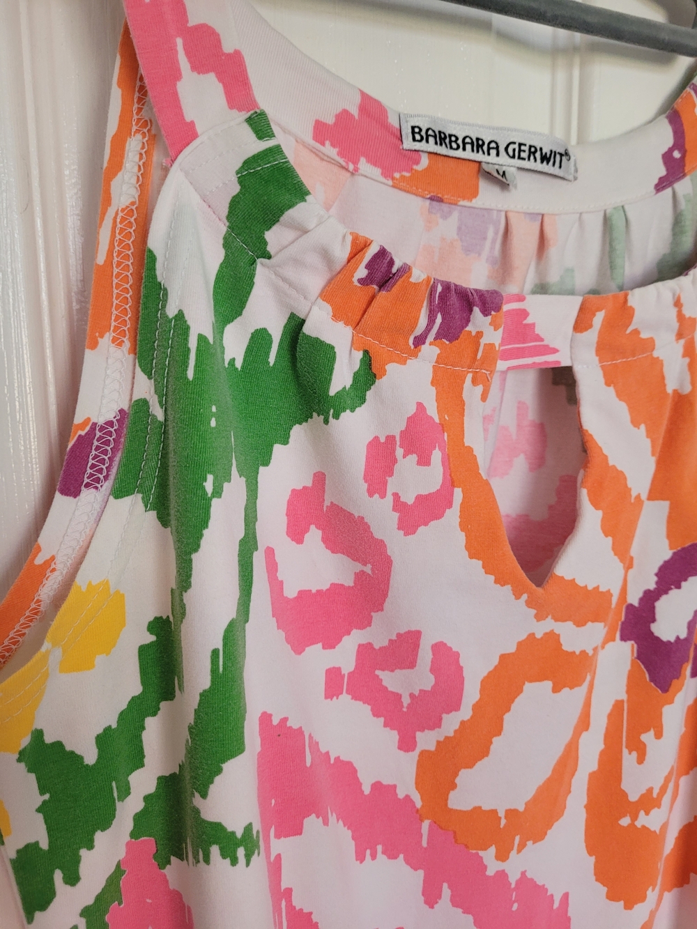 Barbara Gerwit Floral Sleeveless Dress -Halter Neck  Pink, Orange, Green, Yellow - Picture 3 of 12